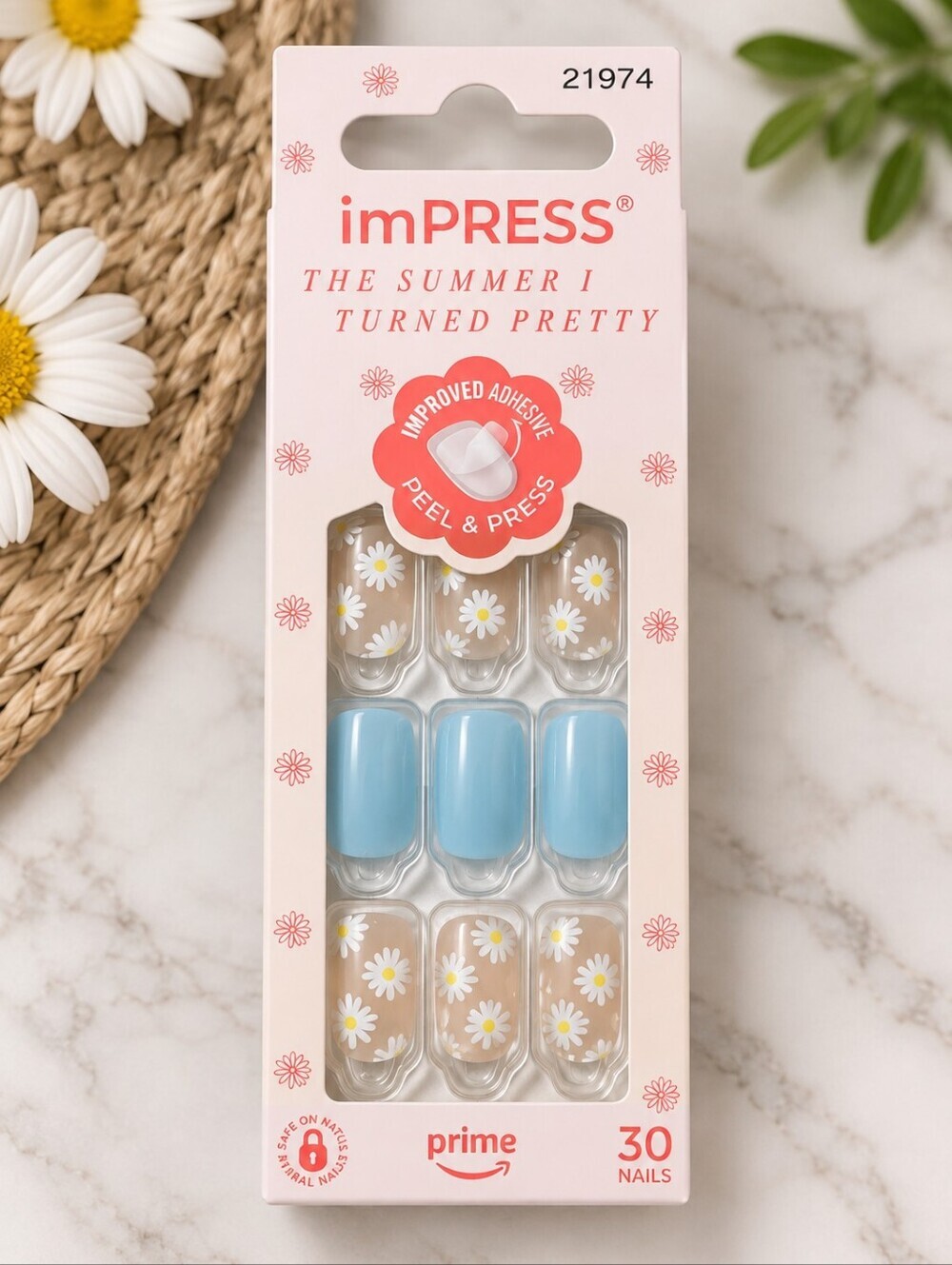 🆑️imPRESS Blue & Daisy Press-On Nail Kit The Summer I Turned Pretty